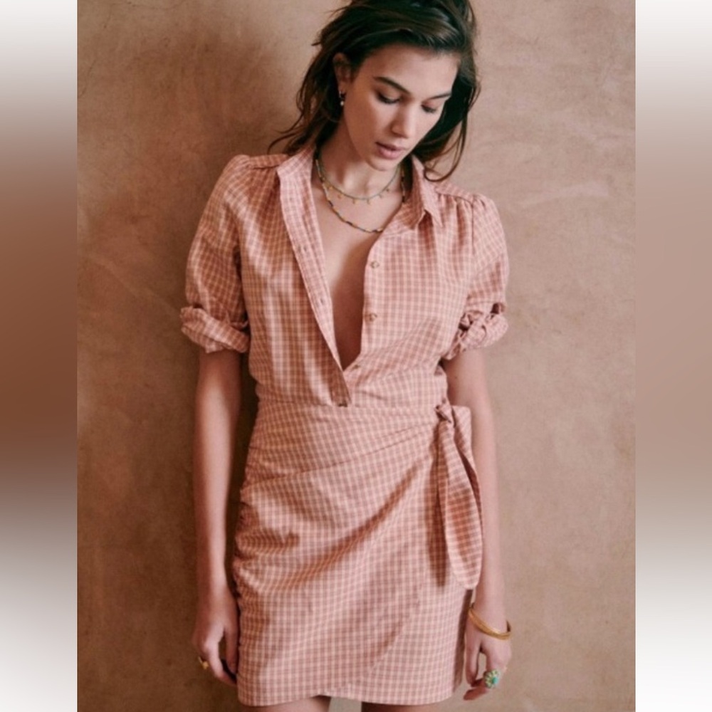 Sezane Jamy wrap dress size 38